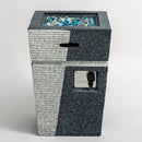 Propane, Gas 50000 Btu Square Fire Pit Table For Outside - Light Gray Blue