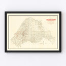 Vintage Map of Tuolomne County, California 1904