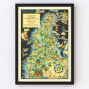 Vintage Map of San Francisco County, California 1930