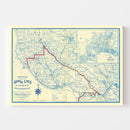 Vintage Map of Santa Cruz County, California 1916