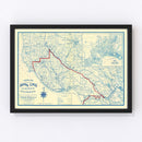 Vintage Map of Santa Cruz County, California 1916
