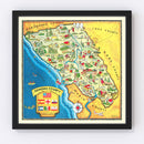 Vintage Map of Sonoma County, California 1945