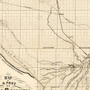 Vintage Map of Kern County, California 1877