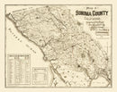 Vintage Map of Sonoma County, California 1902