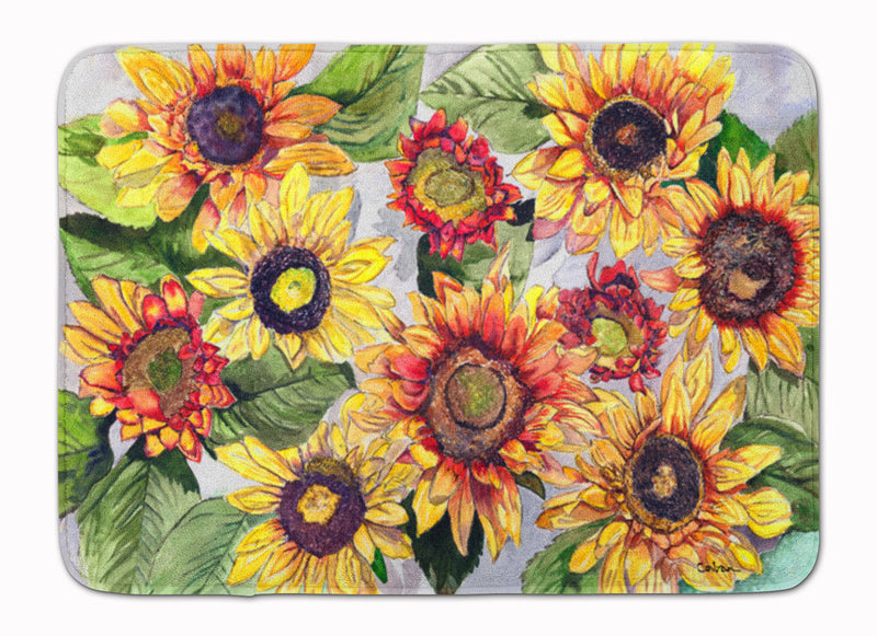 Sunflowers Machine Washable Memory Foam Mat 8766RUG