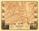 Vintage Map of Sierra County, California 1874
