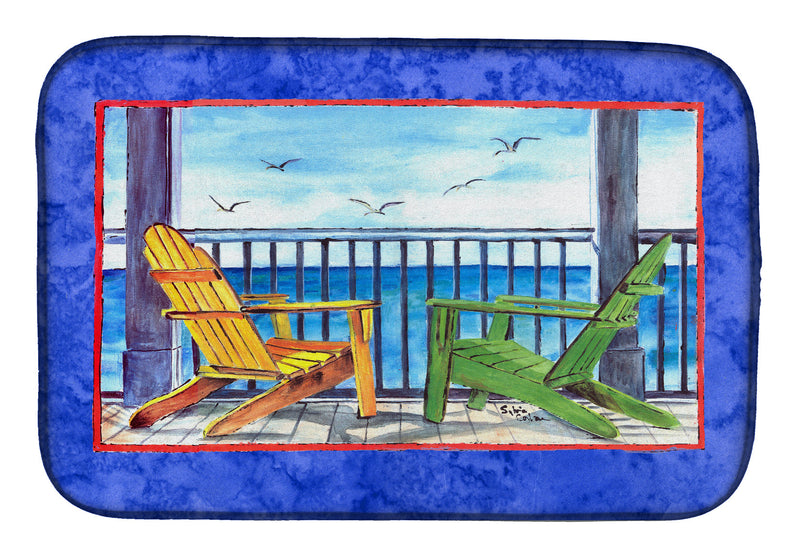 Adirondack Chairs Blue Dish Drying Mat 8767DDM