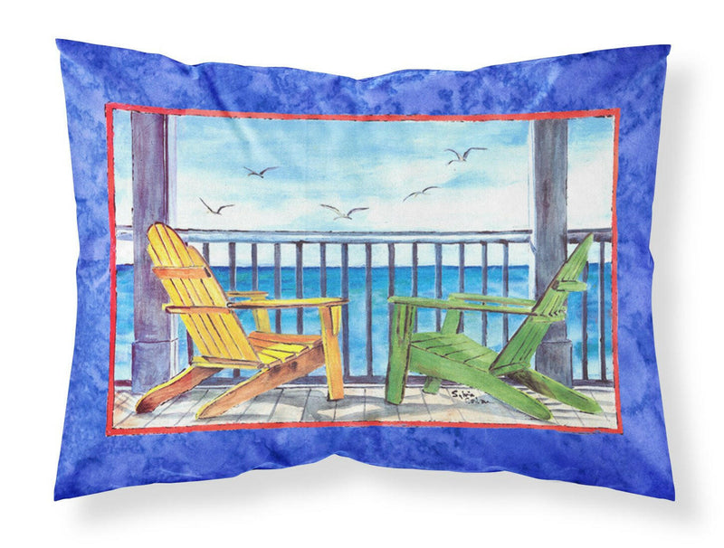 Adirondack Chairs Blue Moisture wicking Fabric standard pillowcase