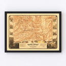 Vintage Map of Sierra County, California 1874