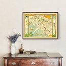 Vintage Map of Orange County, California 1929