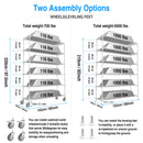 6 Tier Wire Shelving Unit, 6000 LBS NSF Height Adjustable Metal Garage Storage Shelves with Wheels, Heavy Duty Storage Wire Rack Metal Shelves - White - 186082