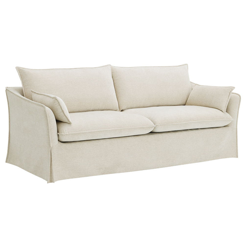 Shane - Sofa With 2 Pillows - Beige Linen, photo 5 of 7