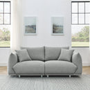 78.8" Modern Couch for Living Room Sofa,Solid Wood Frame and Stable Metal Legs, 2 Pillows, Sofa Furniture for Apartment