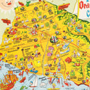 Vintage Map of Orange County, California 1957