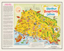 Vintage Map of Orange County, California 1957