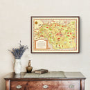 Vintage Map of Contra Costa County, California 1930