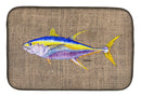 Fish - Tuna Dish Drying Mat Absorbent Dish Drying Mat Pad for Kitchen Counter Dish Drainer Mat for Countertop, 14 x 21", Multicolor