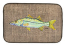 Fish - Snook Dish Drying Mat Absorbent Dish Drying Mat Pad for Kitchen Counter Dish Drainer Mat for Countertop, 14 x 21", Multicolor