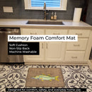 Fish - Snook Memory Foam Kitchen Mat Machine Washable Anti-Fatigue Cushion Comfort Bath or Kitchen Rug