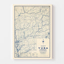 Vintage Map of Yuba County, California 1913