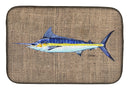 Fish - Marlin Dish Drying Mat Absorbent Dish Drying Mat Pad for Kitchen Counter Dish Drainer Mat for Countertop, 14 x 21", Multicolor