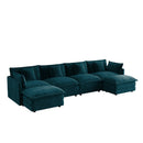 Oversized U Shape Sofa with Ottomans