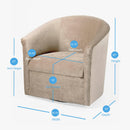 Eden - Swivel Chair With Upholstery And Hardwood Frame