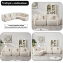 123.2-Inch Modern Luxury Curved Corner Sectional Sofa