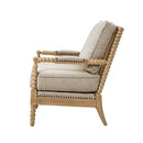 Arm Chair With Open Back Spindle Design, Padded Armrests by Unique Piece Furniture