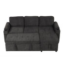 Convertible L Shaped Sofa Couch With Storage, Cup Holders, USB Ports by HouseOfZazla