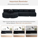 Upholstered Sofa Free Combined Sofa Couch With 2 Chaise Lounge And Five Back Pillows For Living Room by HouseOfZazla