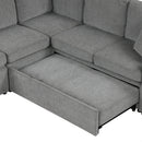 Convertible U-Shaped Sectional Sofa With Pull-Out Bed by Unique Piece Furniture