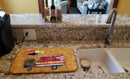 Hot Dog Dish Drying Mat Absorbent Dish Drying Mat Pad for Kitchen Counter Dish Drainer Mat for Countertop, 14 x 21", Multicolor