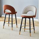 Upholstered Rotatable Bar Chair With Metal Legs For Dining Room by HouseOfZazla