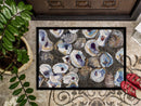 Oysters Doormat Indoor Outdoor 24H X 36W Front Door Mat Rugs for Entryway, Non Slip Washable Low Pile,