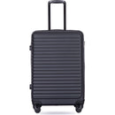 3 Piece Luggage Sets ABS Lightweight Suitcase with Two Hooks, Spinner Wheels, TSA Lock, (20/24/28) Black