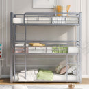 Triple Bunk Bed With Sturdy Construction And Space Saving Design by HouseOfZazla