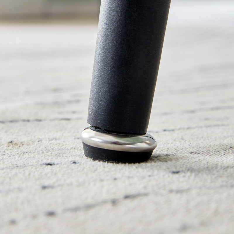 A modern minimalist circular dining table with a diameter of 40 inches, a 0.3 inch thick imitation marble pattern tabletop and black metal legs 40 'x 40' x 30 'DT-1164