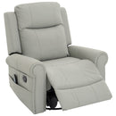 Manual Recliner Chair With 270 Degree Swivel, Massage & Heating, Dual Reclining Positions by Unique Piece Furniture