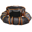 2 In 1 Foldable Pet Play Tent with Tunnel Pet Cage Tent Pet Enclosures Playground Indoor Outdoor with Carry Bag for Dog Cat Rabbit