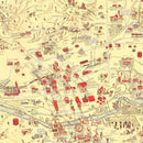 Vintage Map of El Paso, TX Business Section 1932