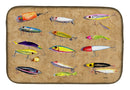 Fishing Lures Dish Drying Mat Absorbent Dish Drying Mat Pad for Kitchen Counter Dish Drainer Mat for Countertop, 14 x 21", Multicolor