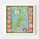 Vintage Map of Miami Beach, 1936