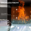 2-in-1 Smokeless Fire Pit, BBQ Grill, 19" Portable Wood Burning Firepit with Cooking Grate and Poker, Low Smoke Camping Bonfire Stove for Backyard Patio Picnic, Steel, Bronze