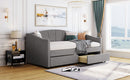 Upholstered Daybed With Two Drawers And Wood Slat by HouseOfZazla