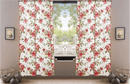DaDa Bedding Set of 2-Pieces Romantic Roses Pink Floral Sheer Window Panel Curtains (JHW-879)