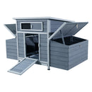 Large Chicken Coop Outdoor Hen House & Dual Nesting Boxes by HouseOfZazla
