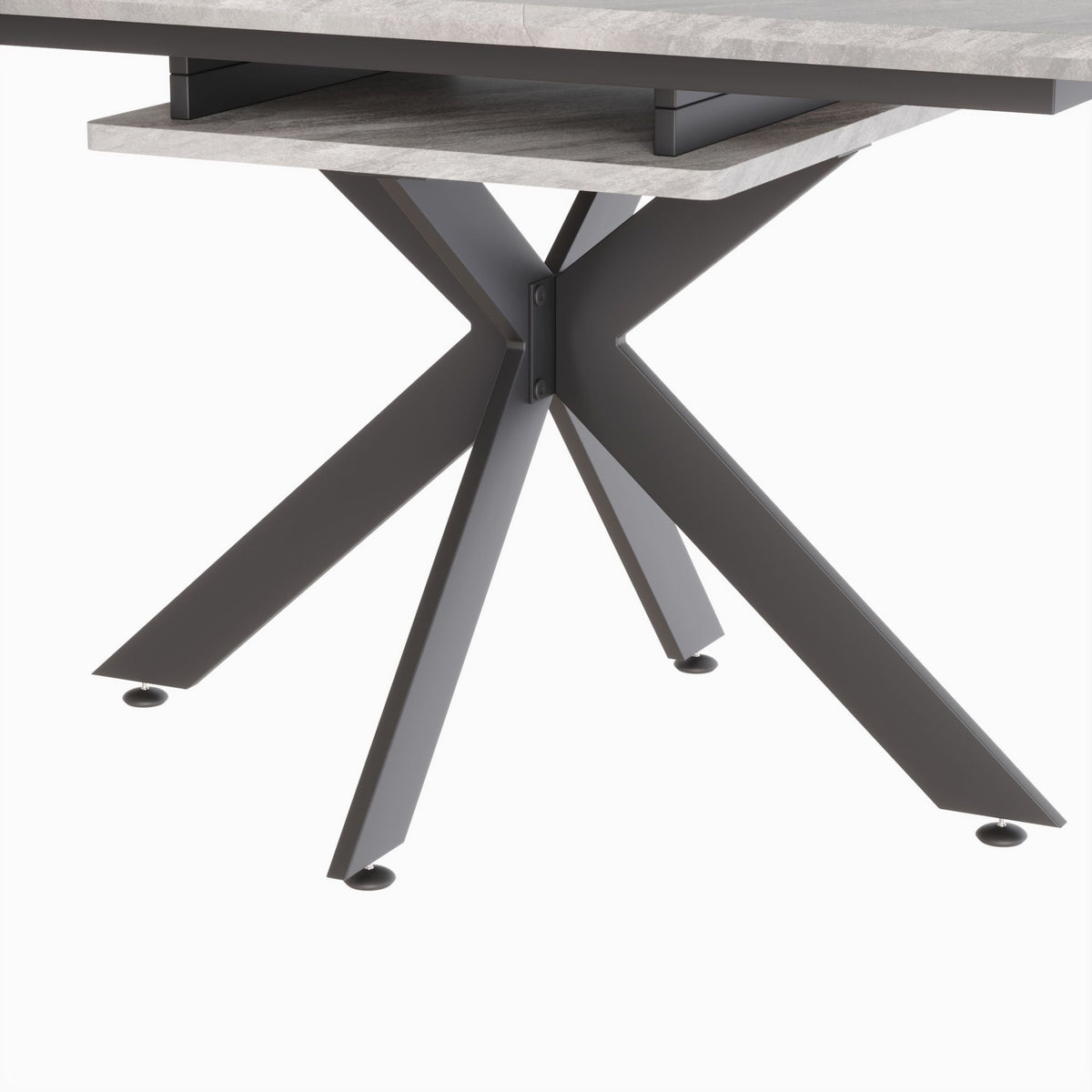 Modern Extendable Dining Table Set For 6 - 8 - Black / Gray, photo 9 of 13