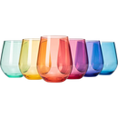 European Style Crystal, Stemless Wine Glasses, 15oz