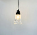 Heavy Pressed Scallop Flare Holophane Pendant